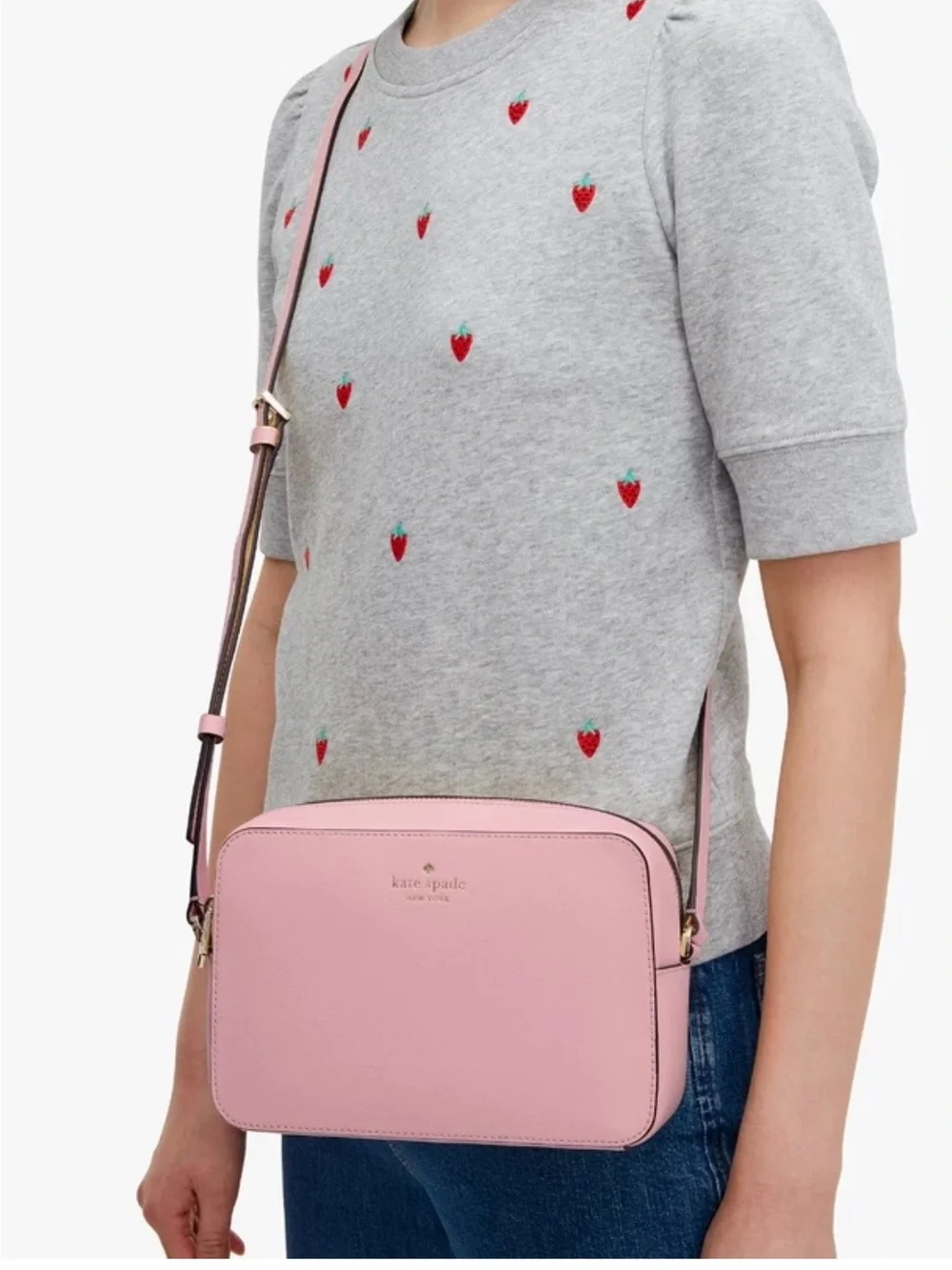 kate spade Pink Leather Camera Crossbody Bag